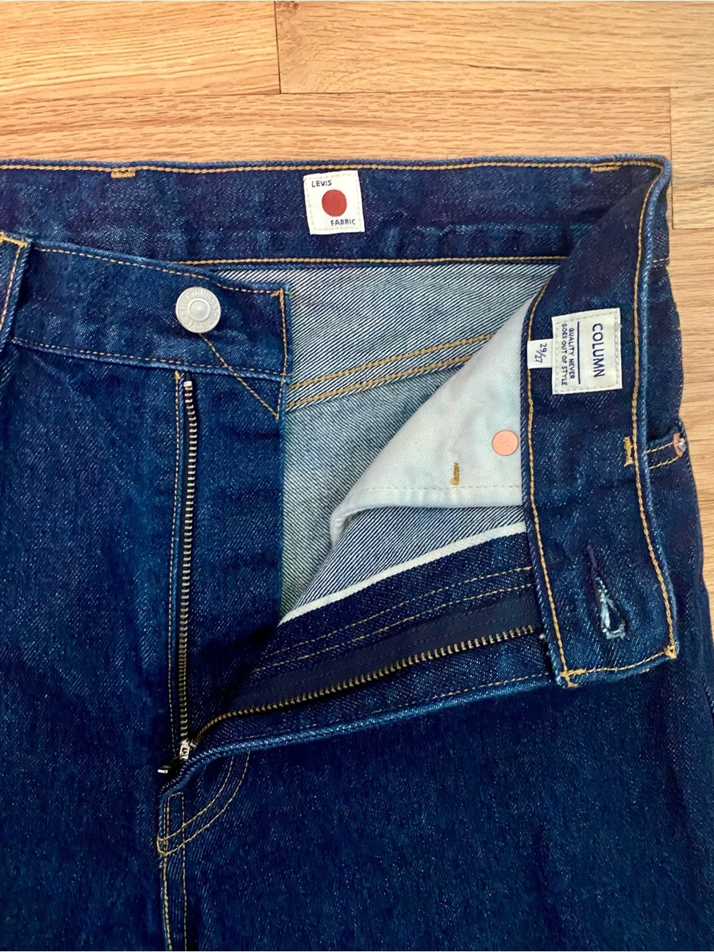 Levi’s Blue Tab Column Jeans Japanese Selvedge High Rise W29 L27 - Picture 3 of 14